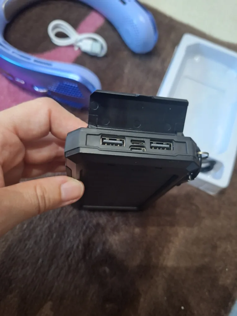 NEW Neck Fan and 10,000 mAh Solar Charger 🔋 image indicator(7)