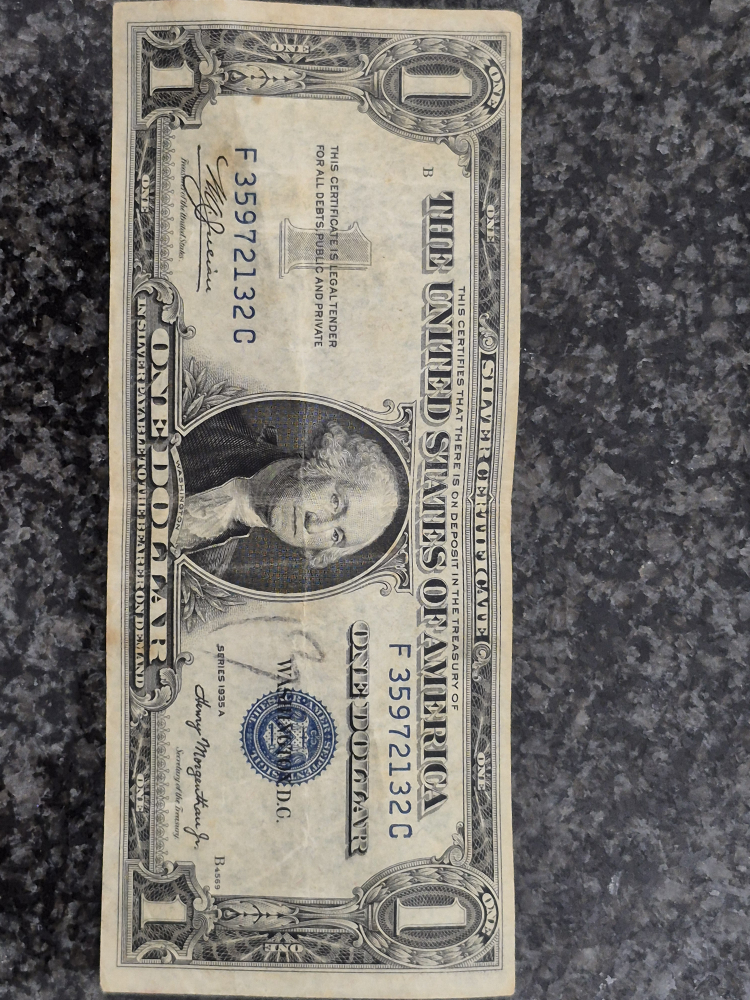 1935A Series One Dollar Bill