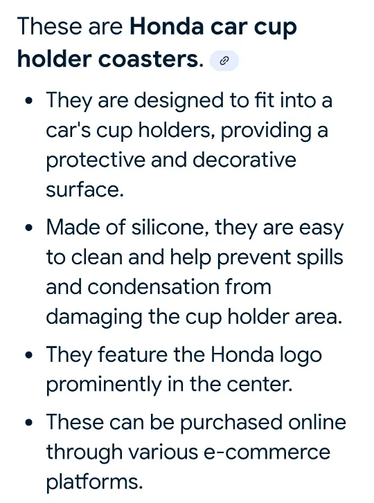 Honda Car Cup Holder Coasters image indicator(2)