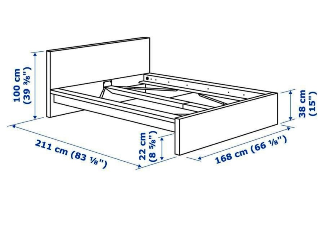 IKEA Malm Bed Frame, Black, Queen Size - photo 3