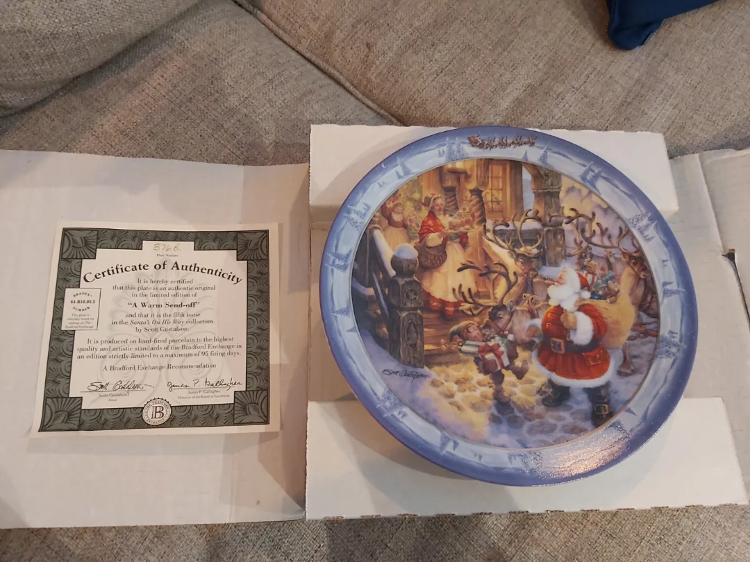 Christmas plate "A warm send -off". thumbnail