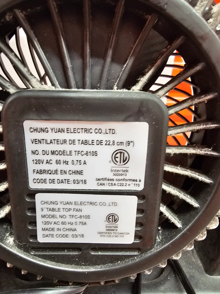 Electric 9" Table Top Fan image indicator(2)