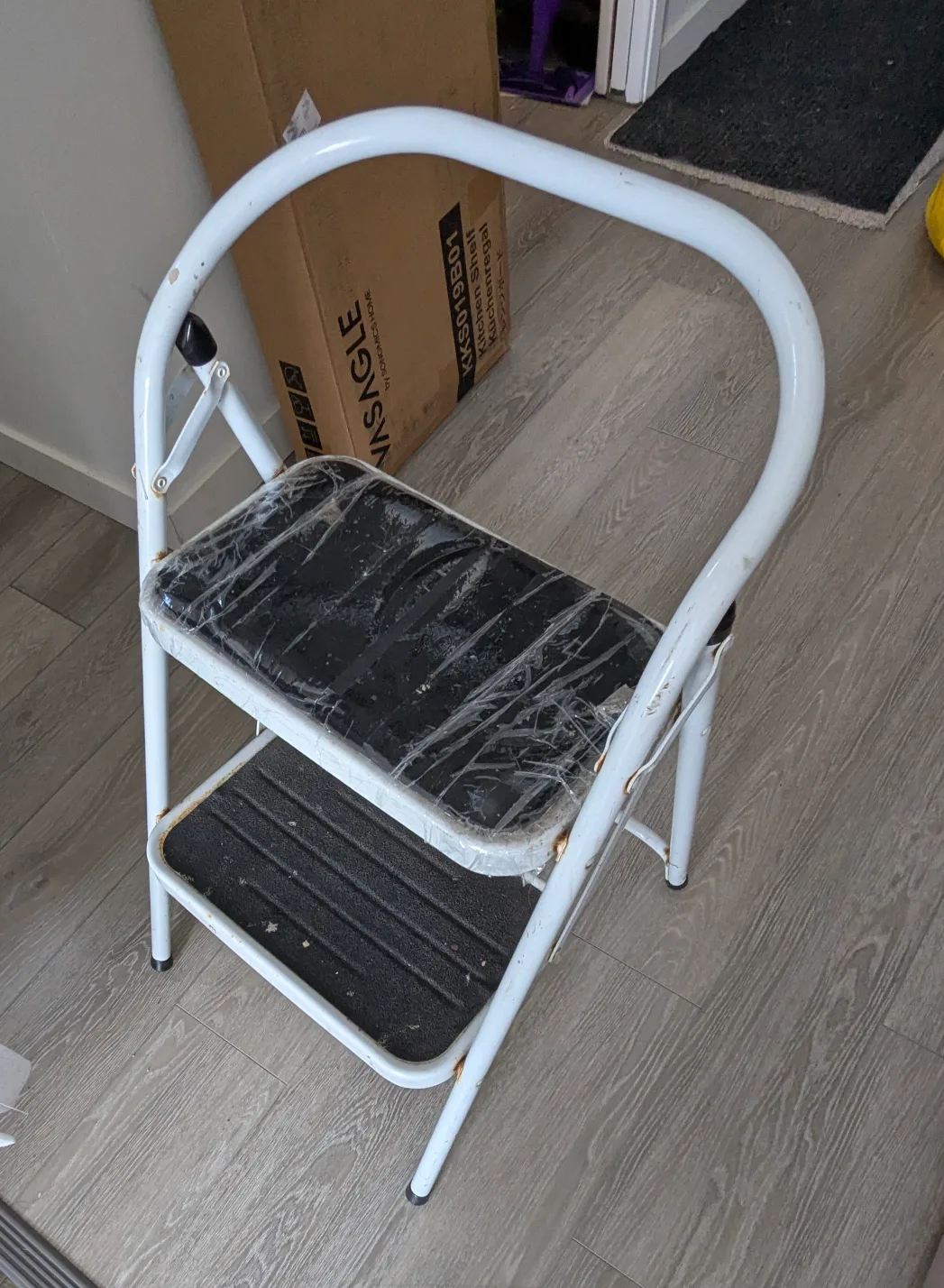 Folding Step Stool - White thumbnail