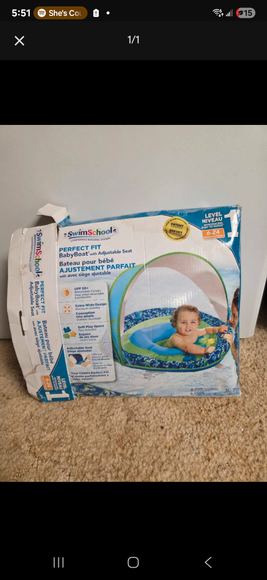 SwimSchool BabyBoat with Adjustable Seat (6-24 Months)