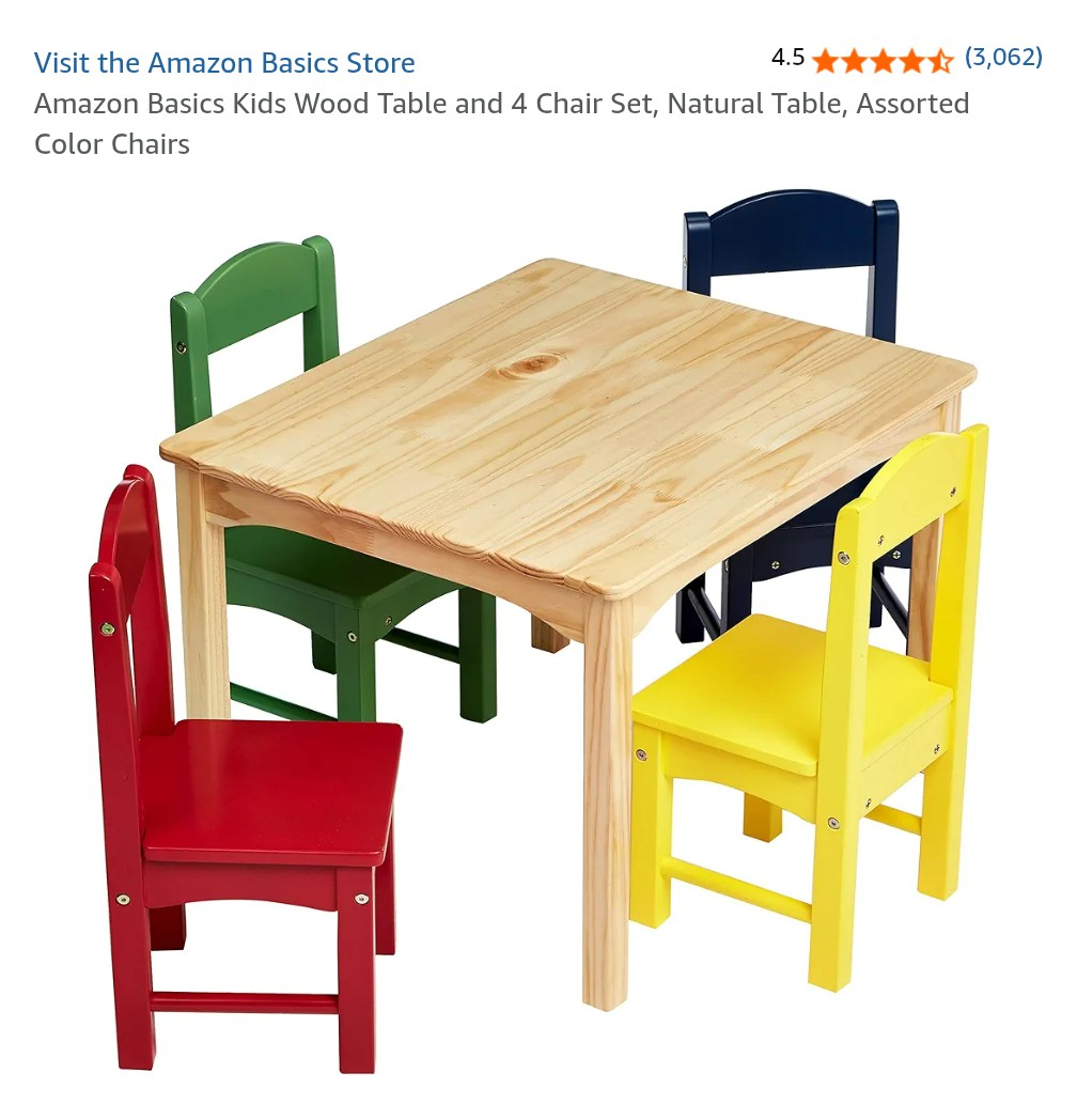 NEW Kids Table and Chair Set