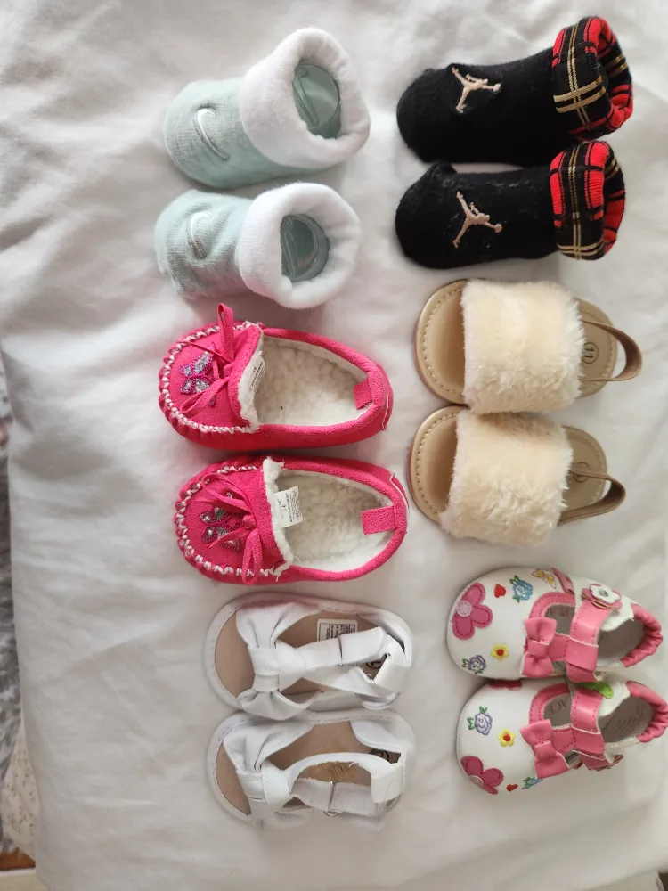 Baby Shoe Bundle: Sandals, Moccasins, Socks thumbnail