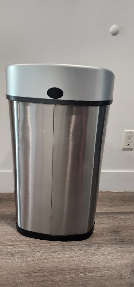 Nine Stars 13 Gallon Metal Touchless Trash Can, Automatic Motion - photo 5