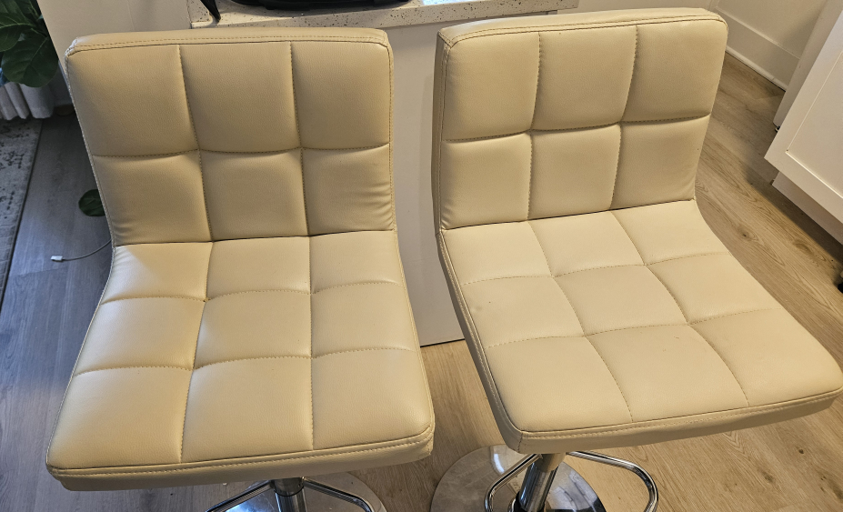 Set of 2 Adjustable Swivel Bar Stools