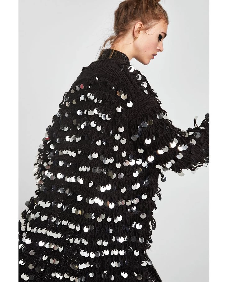 Zara Sequin Knit Cardigan - photo 3
