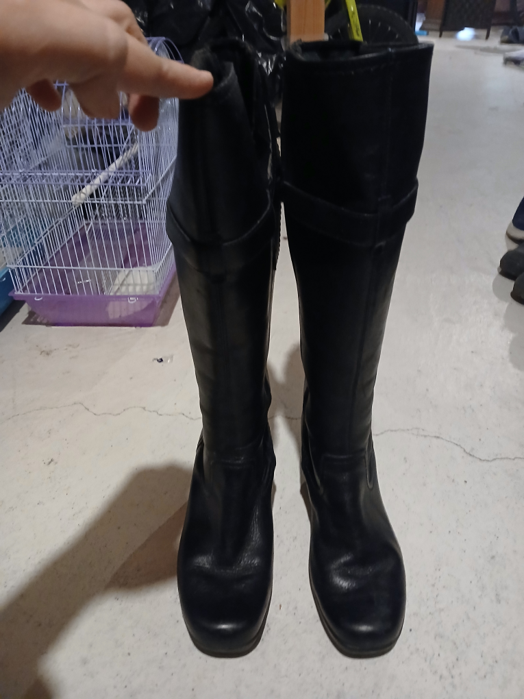 Clarks Black Leather Knee High Boots - photo 3