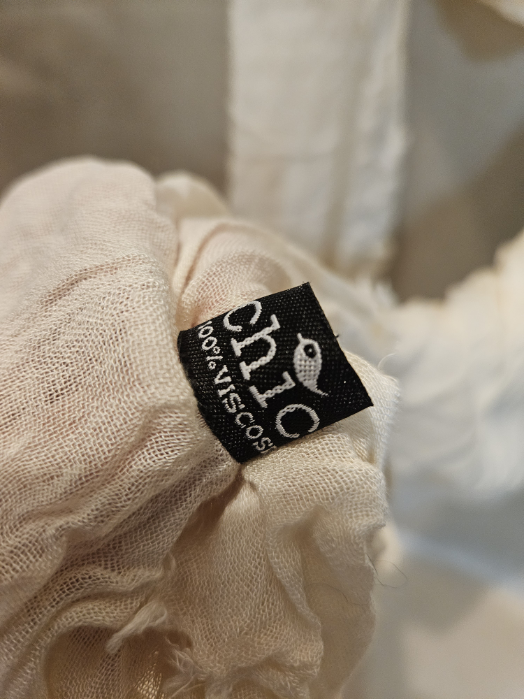 Chic Cream Viscose Scarf - photo 3