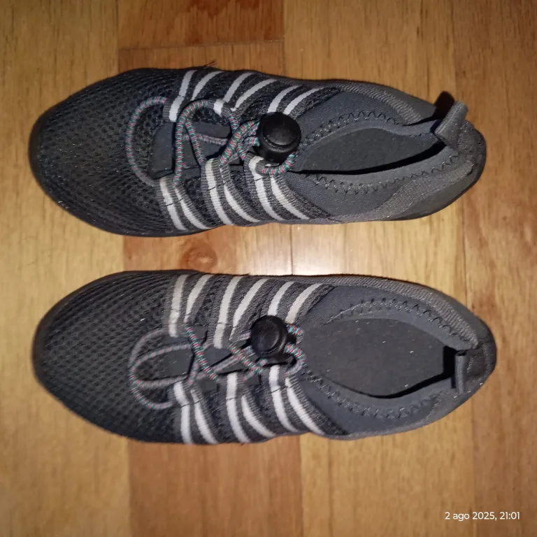 Gray & White Striped Water Shoes thumbnail