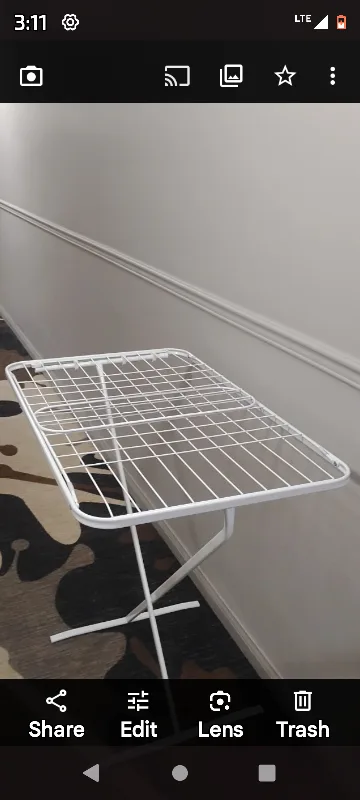 White Folding Clothes Drying Rack image indicator(2)