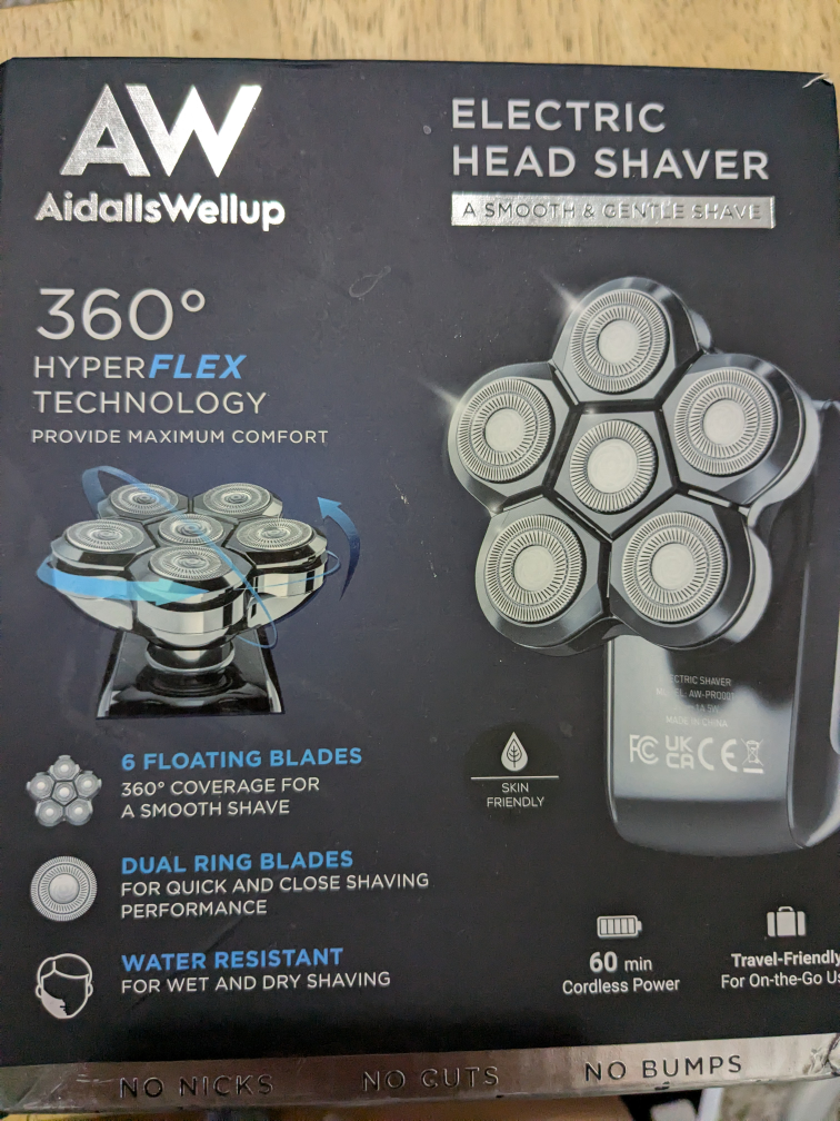 AidallsWellup Electric Head Shaver - Like New! - photo 2
