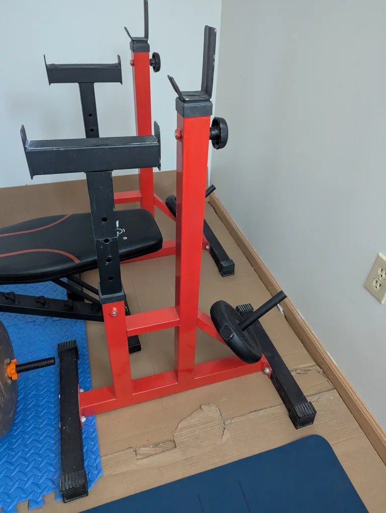 Portable squat rack and bench image indicator(2)