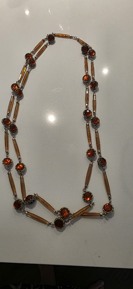 Vintage Amber Coloured Necklace - photo 2