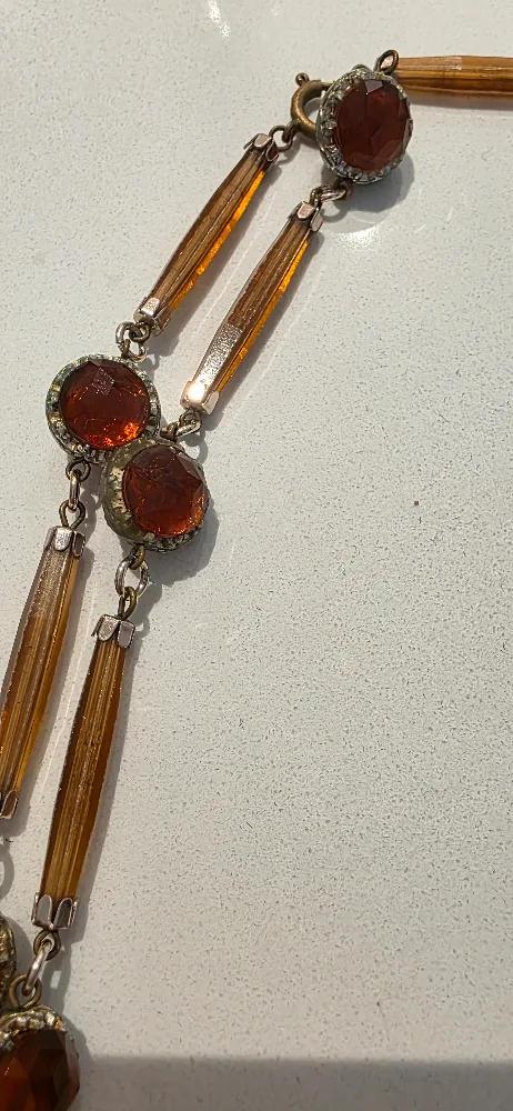 Vintage Amber Coloured Necklace image indicator(3)