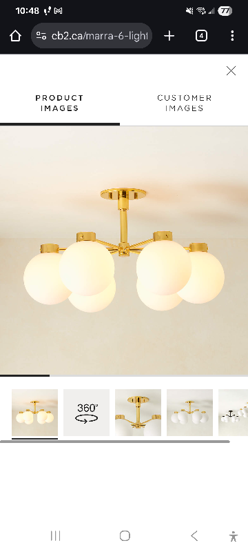 CB2 Marra 6-Light Ceiling Light