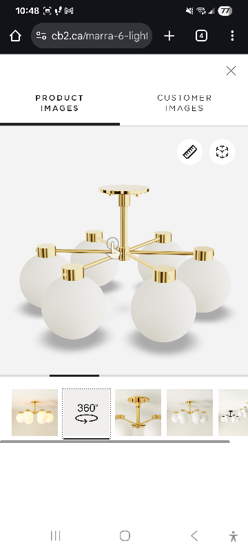 CB2 Marra 6-Light Ceiling Light - photo 3