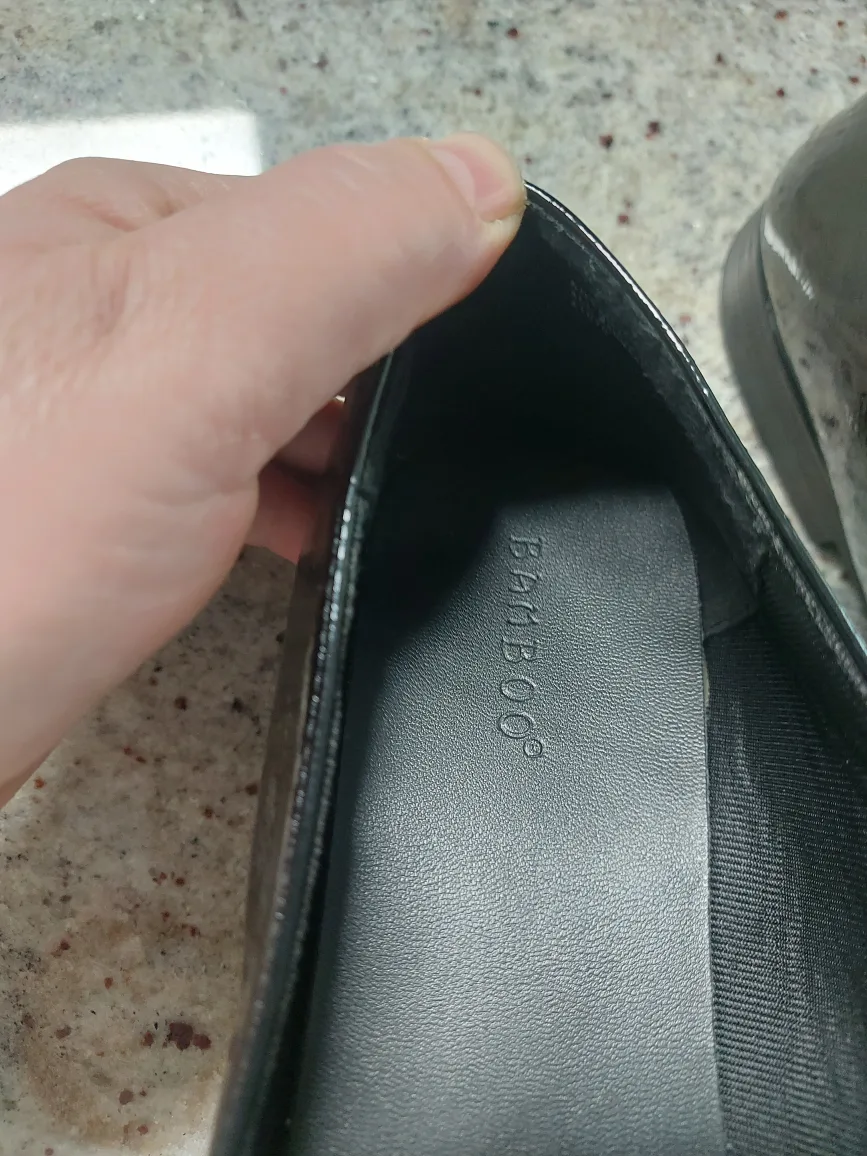 Bamboo Black Patent Leather Loafers - Size 10 image indicator(3)