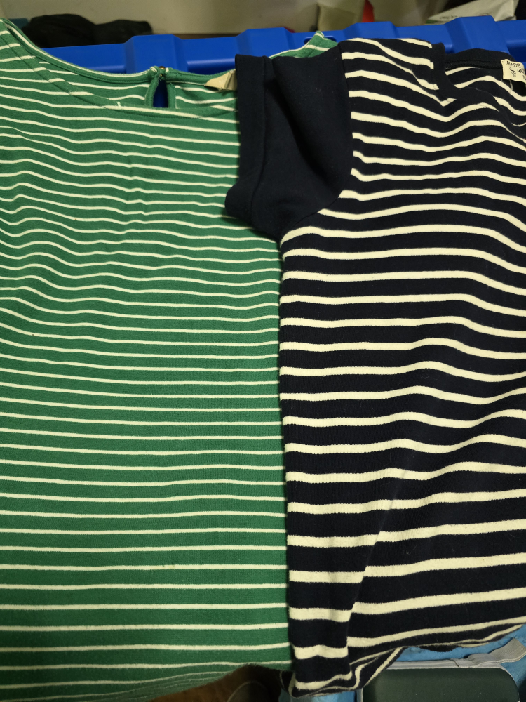 Striped T-Shirts - Green & Navy