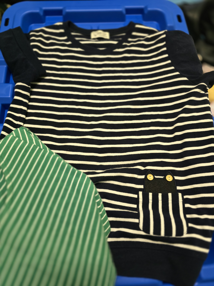 Striped T-Shirts - Green & Navy - photo 2