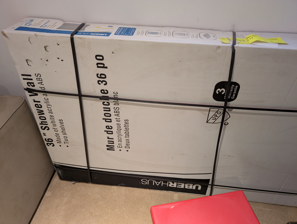 Uberhaus 36" Shower Wall - New in Box!