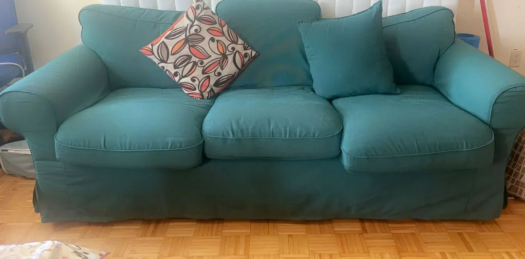 Comfortable Teal Sofa - Great Condition! image indicator(3)