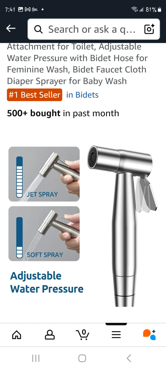 Adjustable Water Pressure Bidet Hose - photo 2