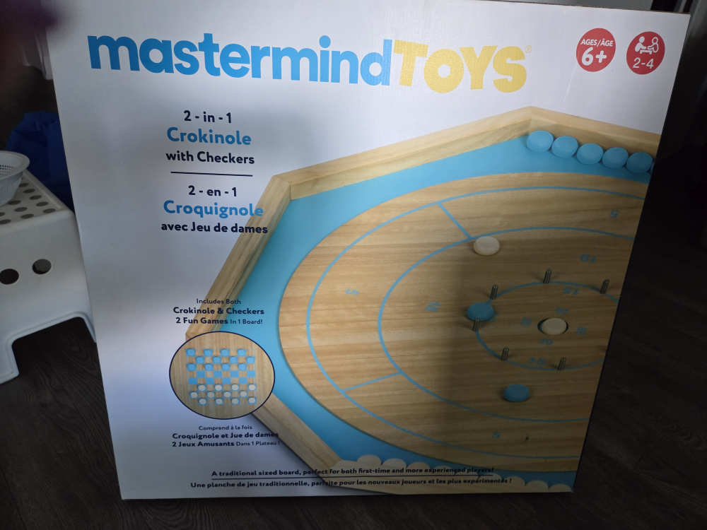 Mastermind Toys Crokinole and Checkers Game