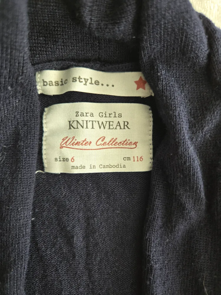 Zara Girls Knitwear Cardigan - Size 6 image indicator(2)