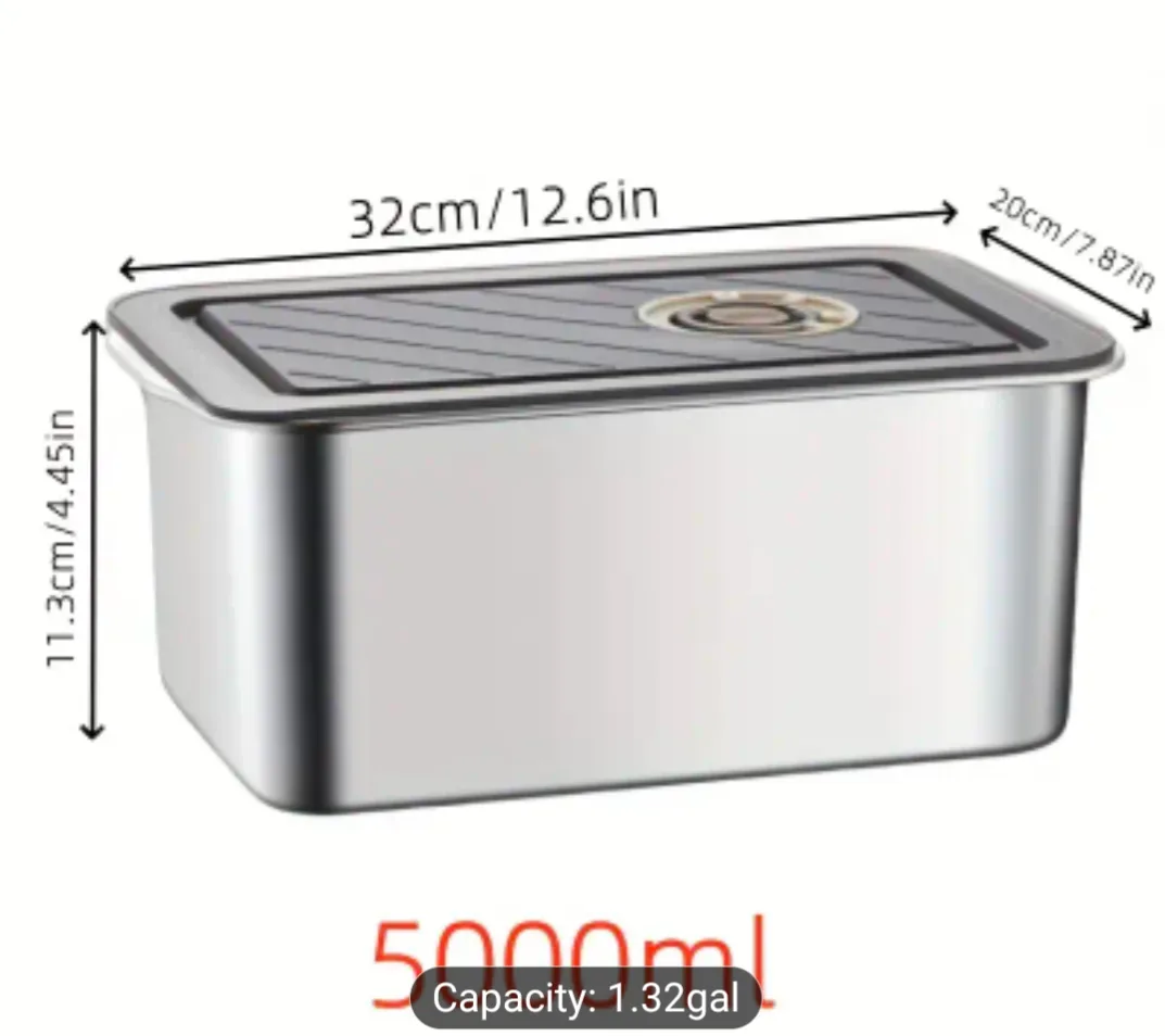 brand new 5 liter Stainless Steel  airtight Food Container thumbnail