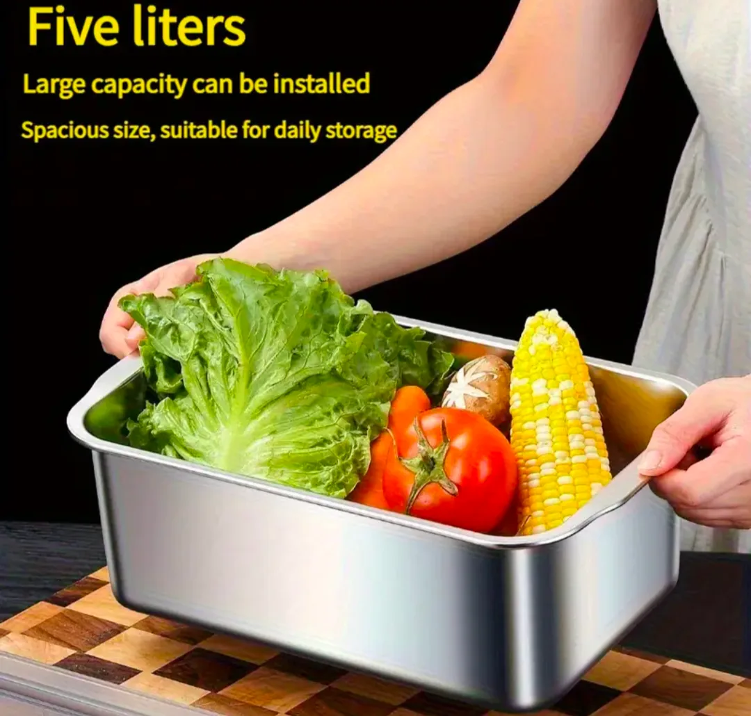 brand new 5 liter Stainless Steel  airtight Food Container image indicator(6)