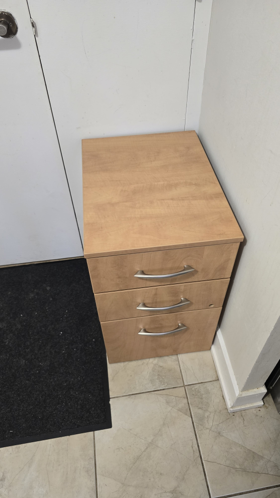 3-Drawer Filing Cabinet - Light Wood/ Side table - Oak color - photo 2