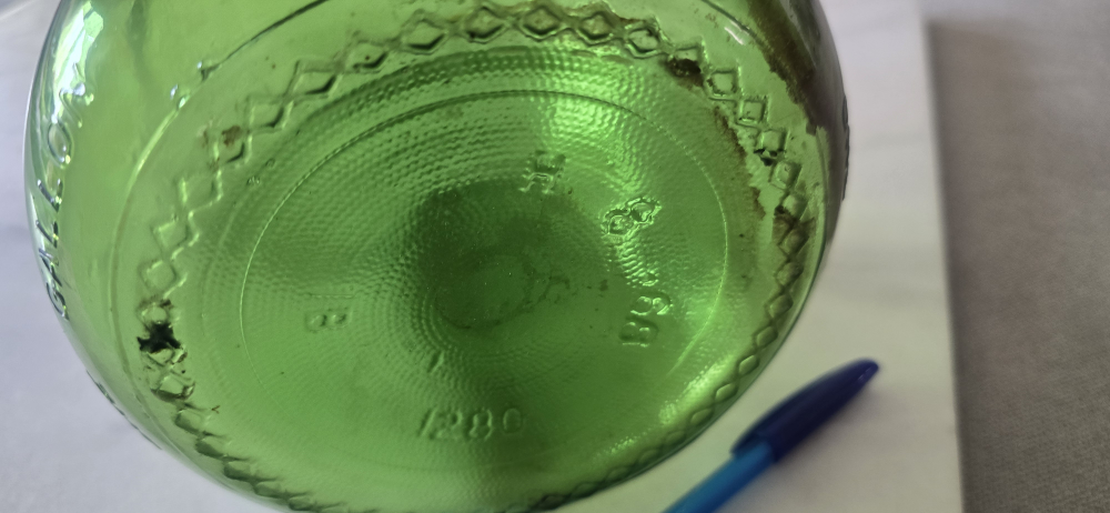 Vintage One Gallon Green Glass Jug - photo 3