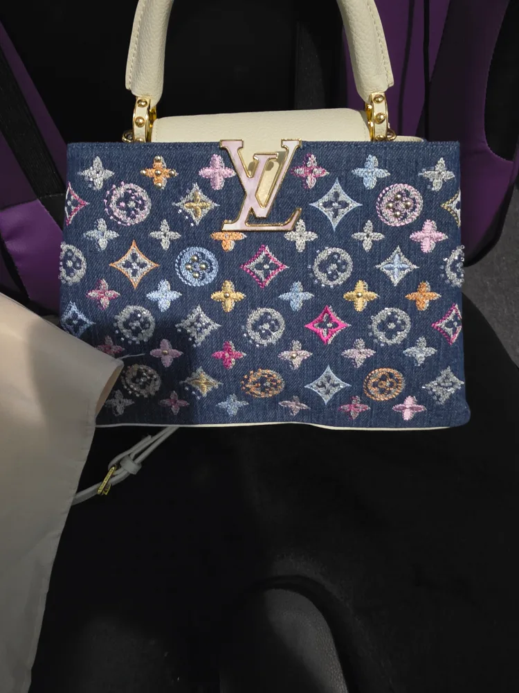 Louis Vuitton Denim Capucines Mini thumbnail