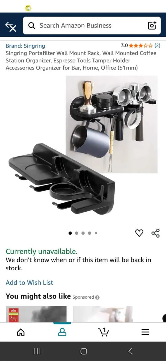 Singring Portafilter Wall Mount Rack - New in Box! thumbnail