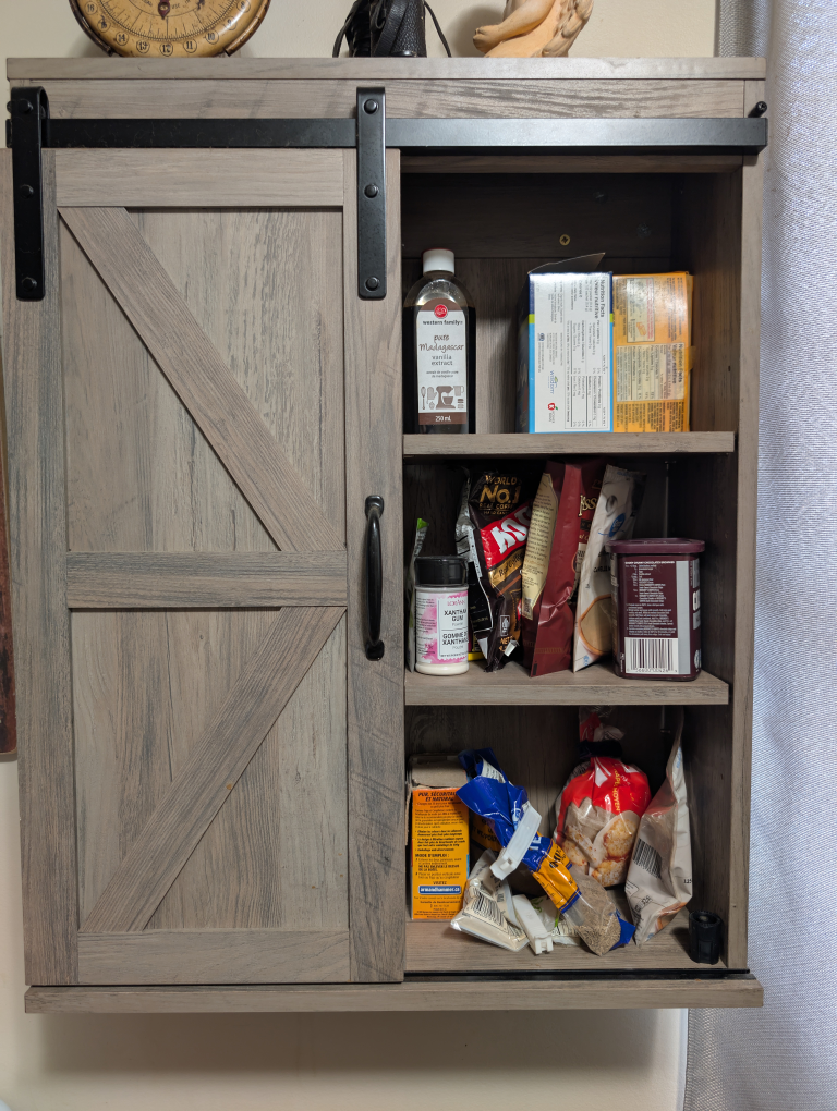 Rustic Wood Wall Cabinet with Sliding Barn Door - photo 2