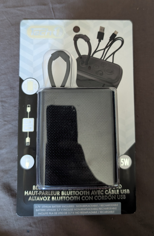 iTech1 Bluetooth Speaker with USB Cable - Black