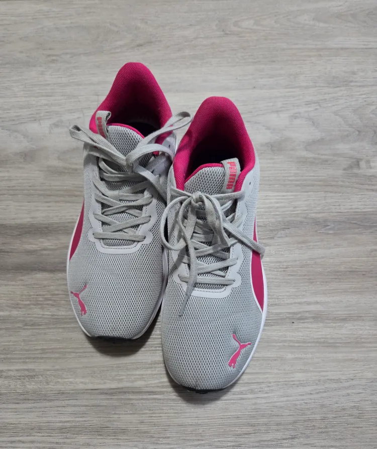Puma Women Running Shoes Grey & Pink - Women's 8.5 image indicator(2)