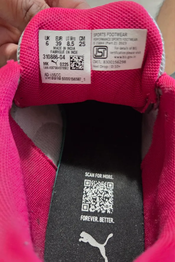 Puma Women Running Shoes Grey & Pink - Women's 8.5 image indicator(4)