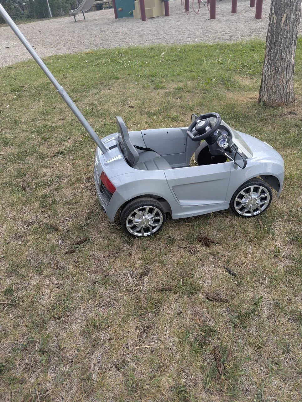 Audi R8 Grey Kids Ride-On Car thumbnail