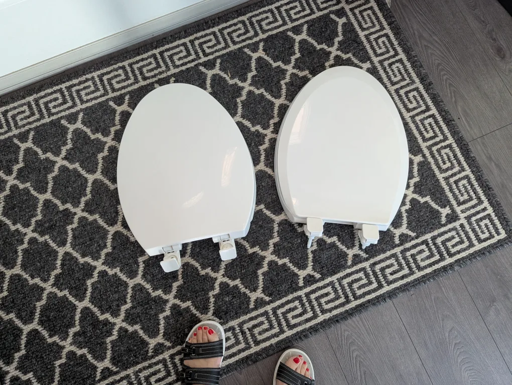 Two White Toilet Seats