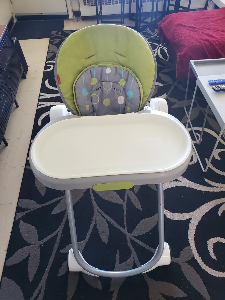 Fisher-Price High Chair - Green & Grey