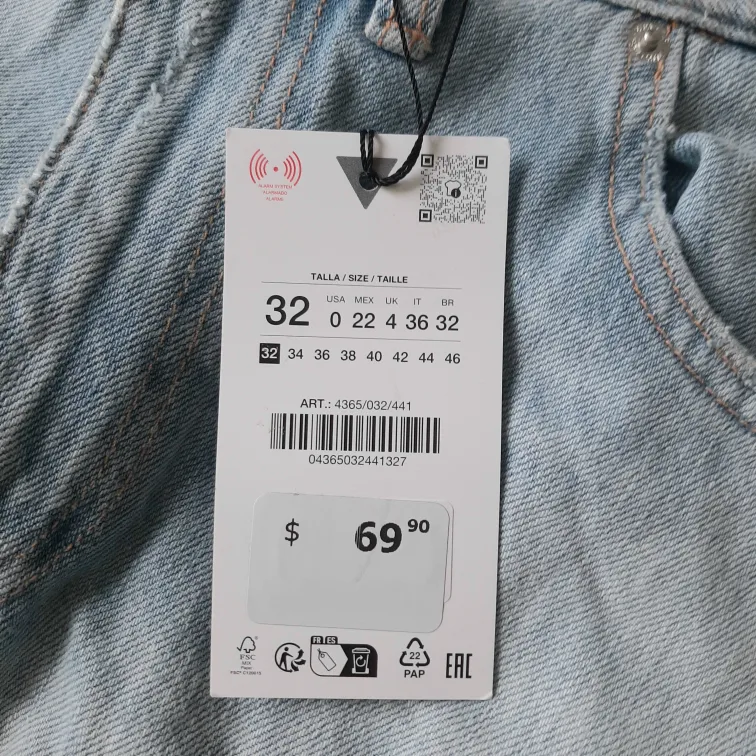 Zara Wide Leg Full Length Jeans - Size 32 image indicator(6)