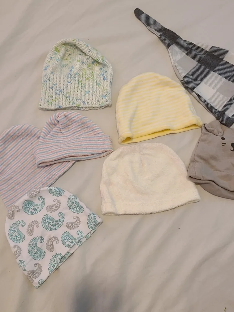 Assorted Baby Hats - Various Styles, 0-6 months thumbnail