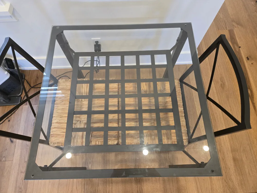 Glass Top Table with 2 Chairs image indicator(2)