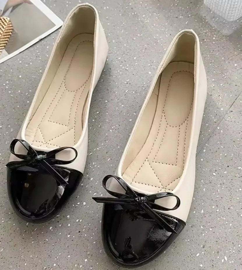Brand New Ballet Flats - Black & Cream thumbnail
