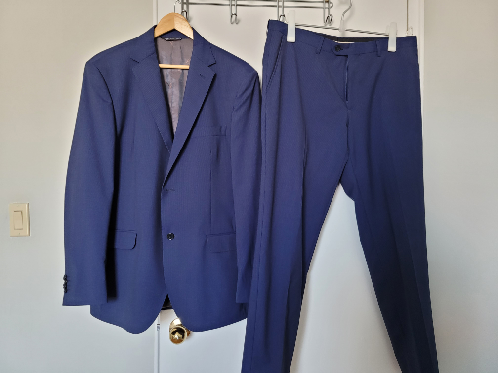 Stonehouse Men's Navy Blue Suit Jacket and Trouser