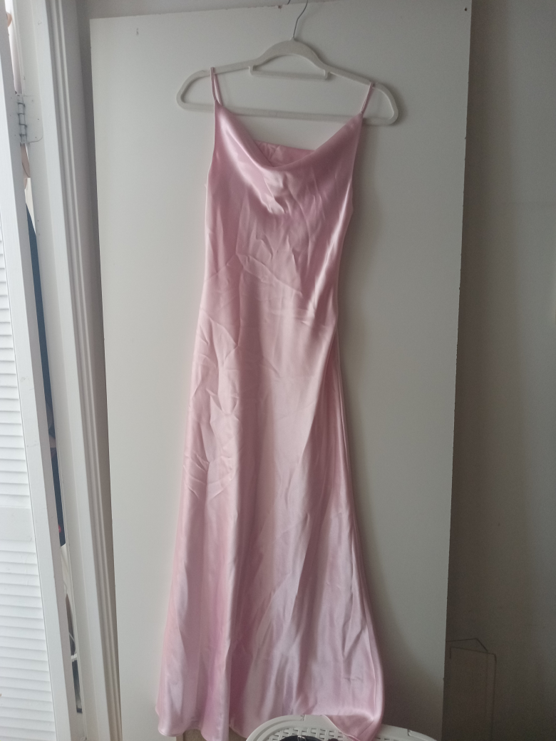 Pink Satin Slip Dress